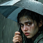 **

"Vertie in the rain, melancholic, symbolizing loneliness and determination, fan art, muted colors, dramatic lighting, reminiscent of watercolor painting, Reverse: 1999"

**