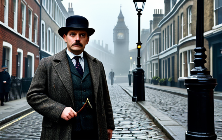 London - Victorian Detective Scene**

"A professional detective, fully clothed in a tweed suit, stands amidst a foggy Victorian London street, appropriate attire, safe for work. Gas lamps illuminate cobblestone streets, with detailed architecture in the background. Perfect anatomy, correct proportions, natural pose. High quality, professional photography, family-friendly."

**