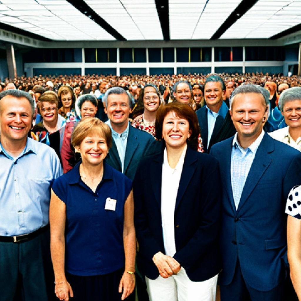 Community Gathering**

"A group of fully clothed, smiling people at a Reverse: 1999 fan gathering, inside a bright convention hall, appropriate attire, safe for work, perfect anatomy, correct proportions, natural poses, happy atmosphere, professional photography, high quality, family-friendly."

**