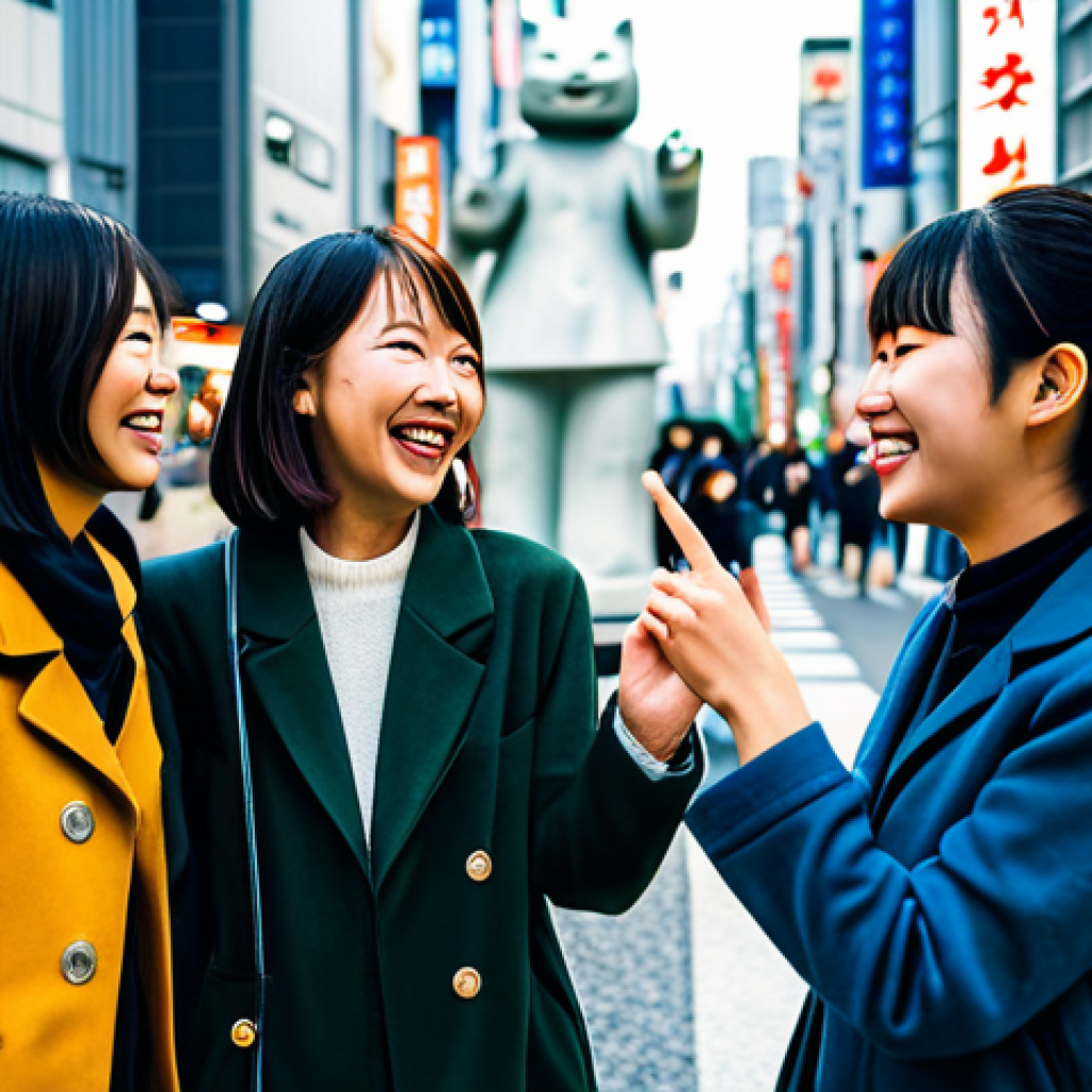 **
A group of female friends, fully clothed in stylish, modern casual wear appropriate for a day out in Shibuya, laughing together in front of the iconic Hachiko statue. Background includes blurred pedestrians and vibrant city lights. Safe for work, family-friendly, appropriate content. Perfect anatomy, correct proportions, natural poses, well-formed hands, proper finger count, professional quality.
**