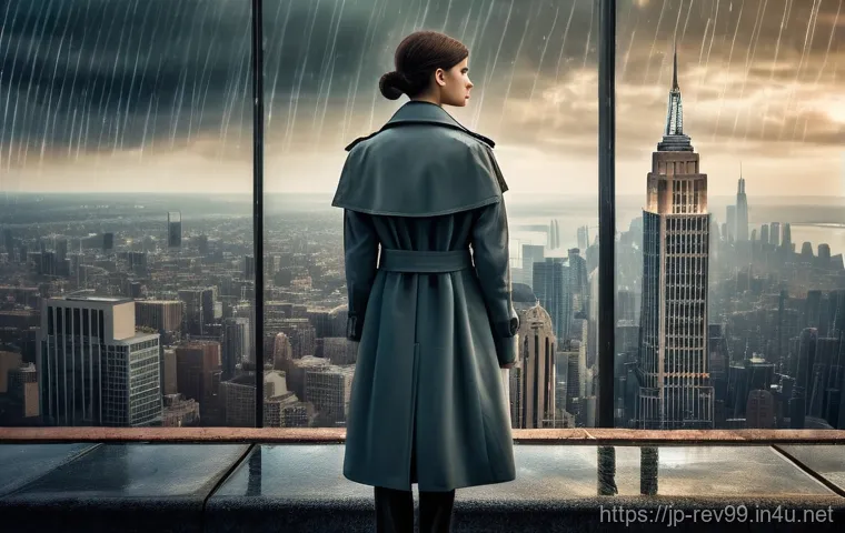 리버스 1999 세계관의 깊이 - A female Timekeeper, appearing elegant and mysterious, stands amidst a cityscape undergoing a tempor...