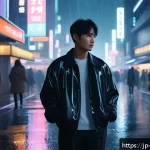 리버스 1999 추천 게임 블로그 - A detailed scene of a mysterious world blending 1999’s retro aesthetic with futuristic elements, fea...