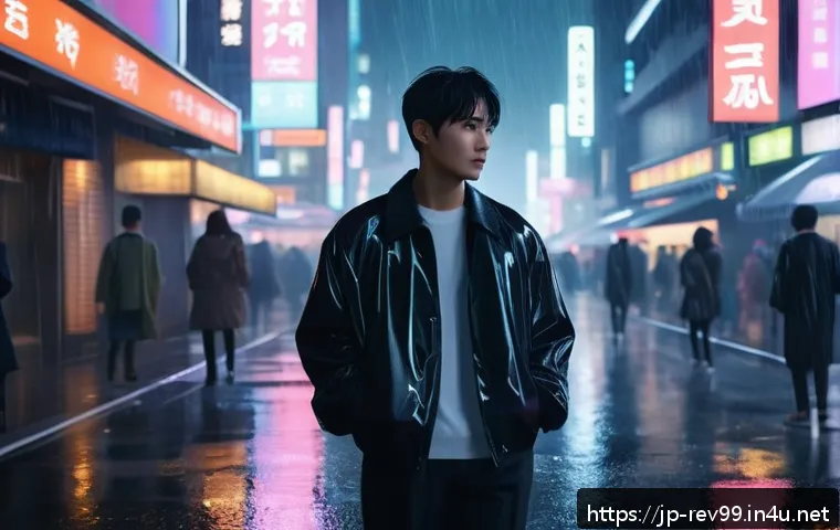 리버스 1999 추천 게임 블로그 - A detailed scene of a mysterious world blending 1999’s retro aesthetic with futuristic elements, fea...