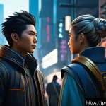 리버스 1999 신규 시즌 콘텐츠 - A dynamic scene featuring multiple characters from a futuristic game, showcasing intricate emotional...