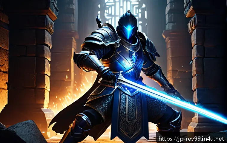 리버스 1999 최고 DPS 캐릭터 분석 - A dynamic fantasy RPG scene featuring a powerful single-target DPS character in sleek, detailed armo...