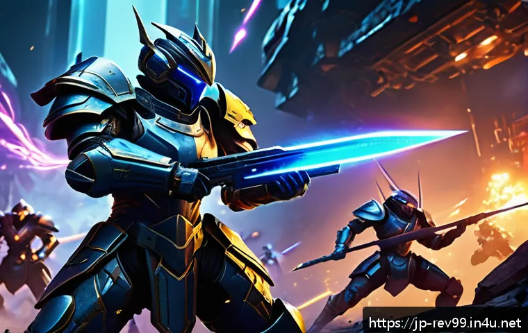 리버스 1999 차기 업데이트 예상 - A dynamic battle scene from a futuristic RPG game featuring diverse characters in detailed fantasy a...
