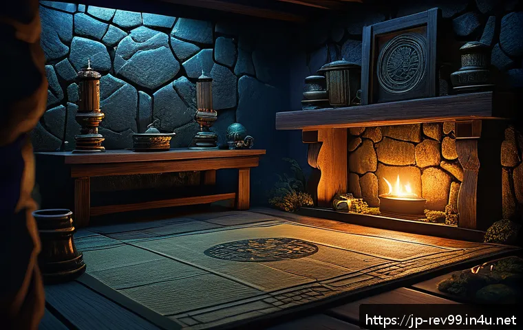 리버스 1999 특수 아이템 획득법 - A detailed fantasy game scene showing a hidden small room at the corner of a large, mysterious map. ...
